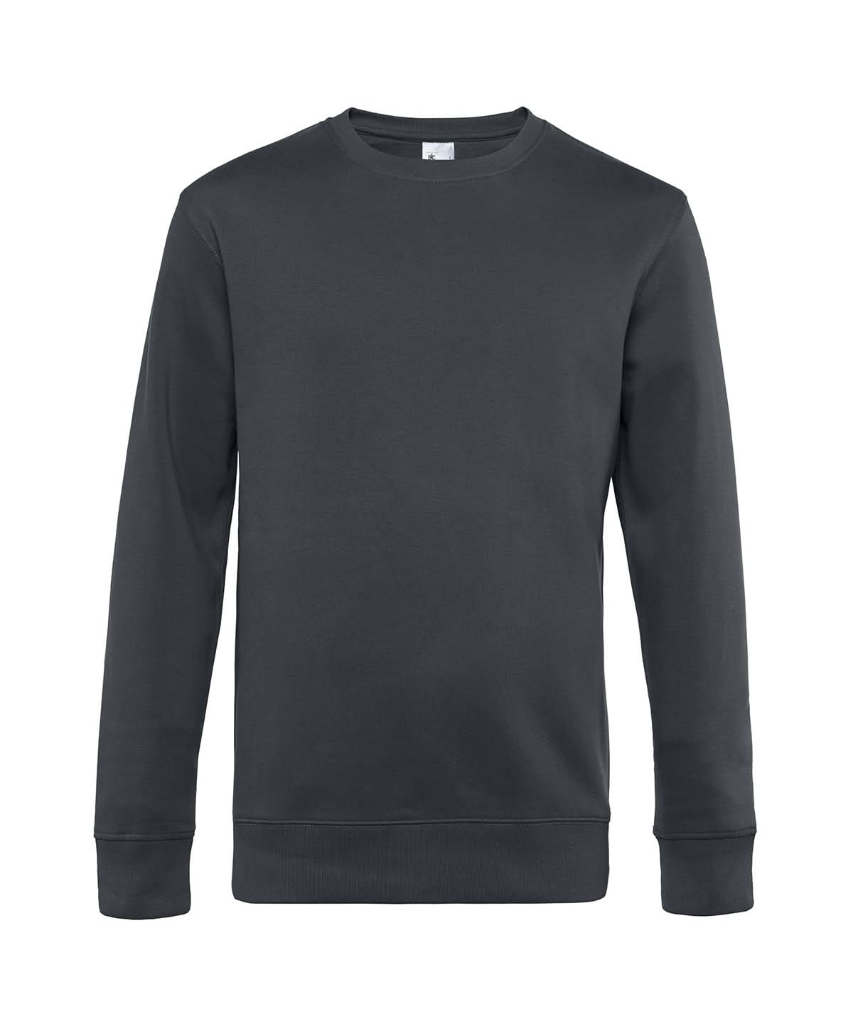 B&amp;C Collection KING Crew Neck Asphalt BA010 - Asphalt - Customisable Sweatshirts
