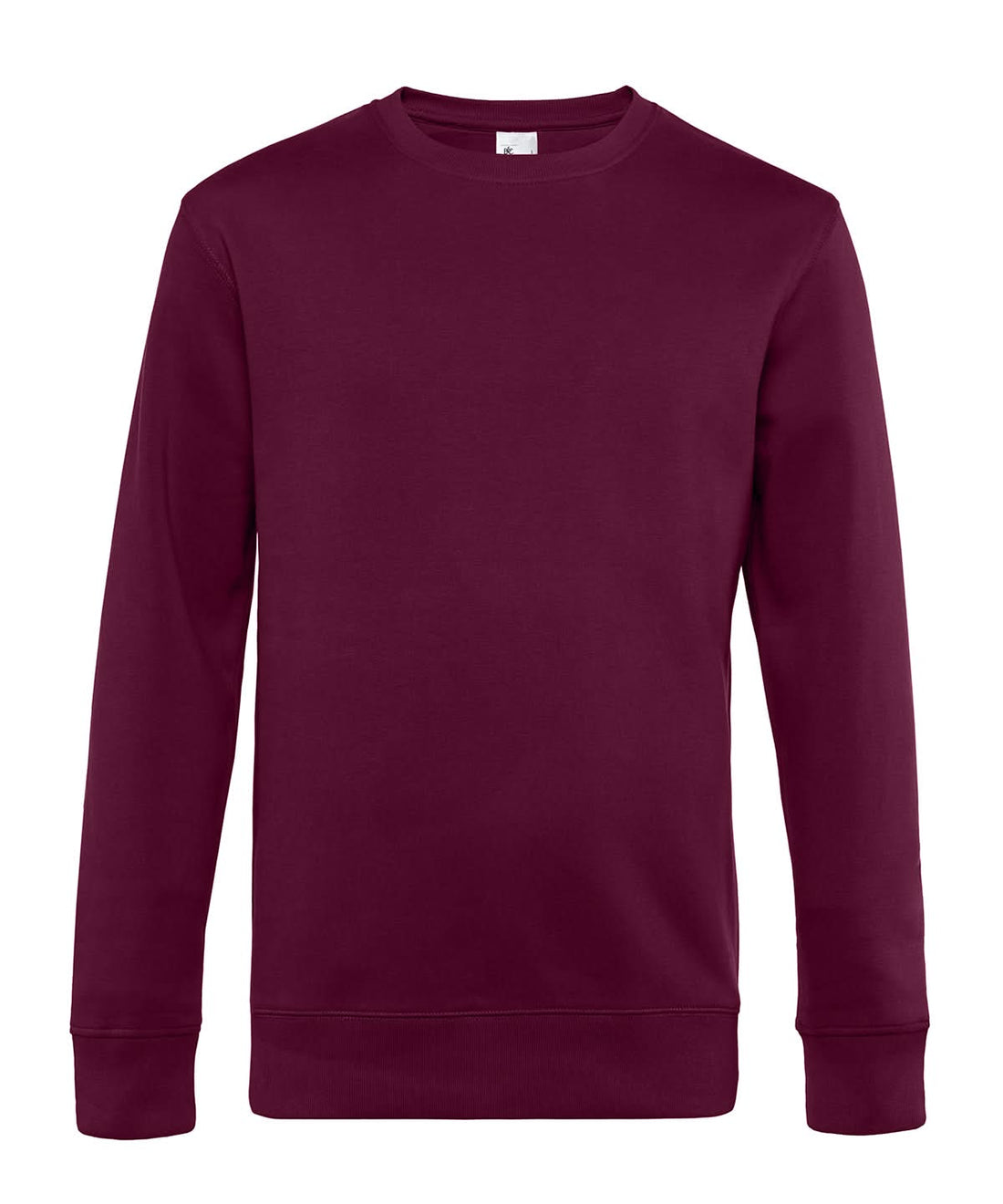 B&amp;C Collection KING Crew Neck Dark Cherry BA010 - Dark Cherry - Customisable Sweatshirts
