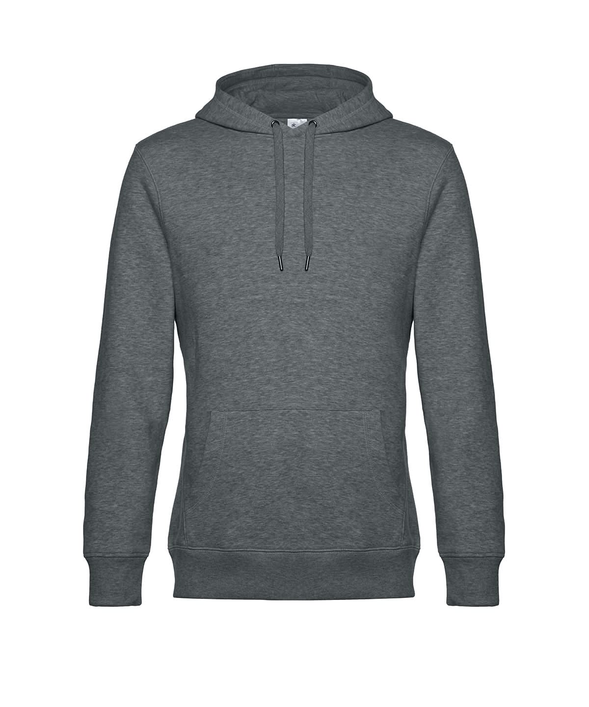 B&amp;C Collection KING Hooded Heather Mid Grey BA011 - Heather Mid Grey - Customisable Hoodies