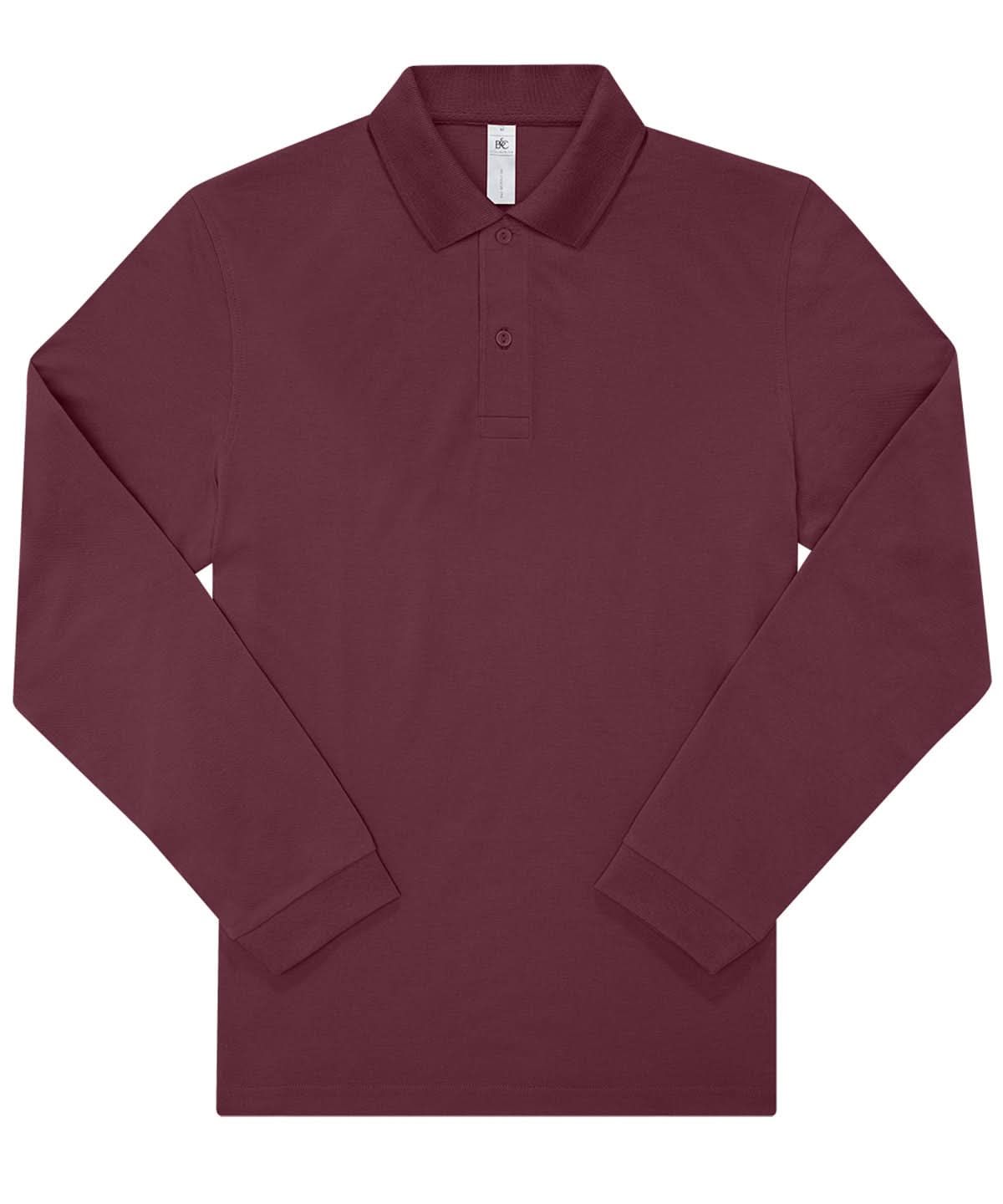 B&amp;C Collection My Polo 180 LSL BA262 - Burgundy - Customisable Polos