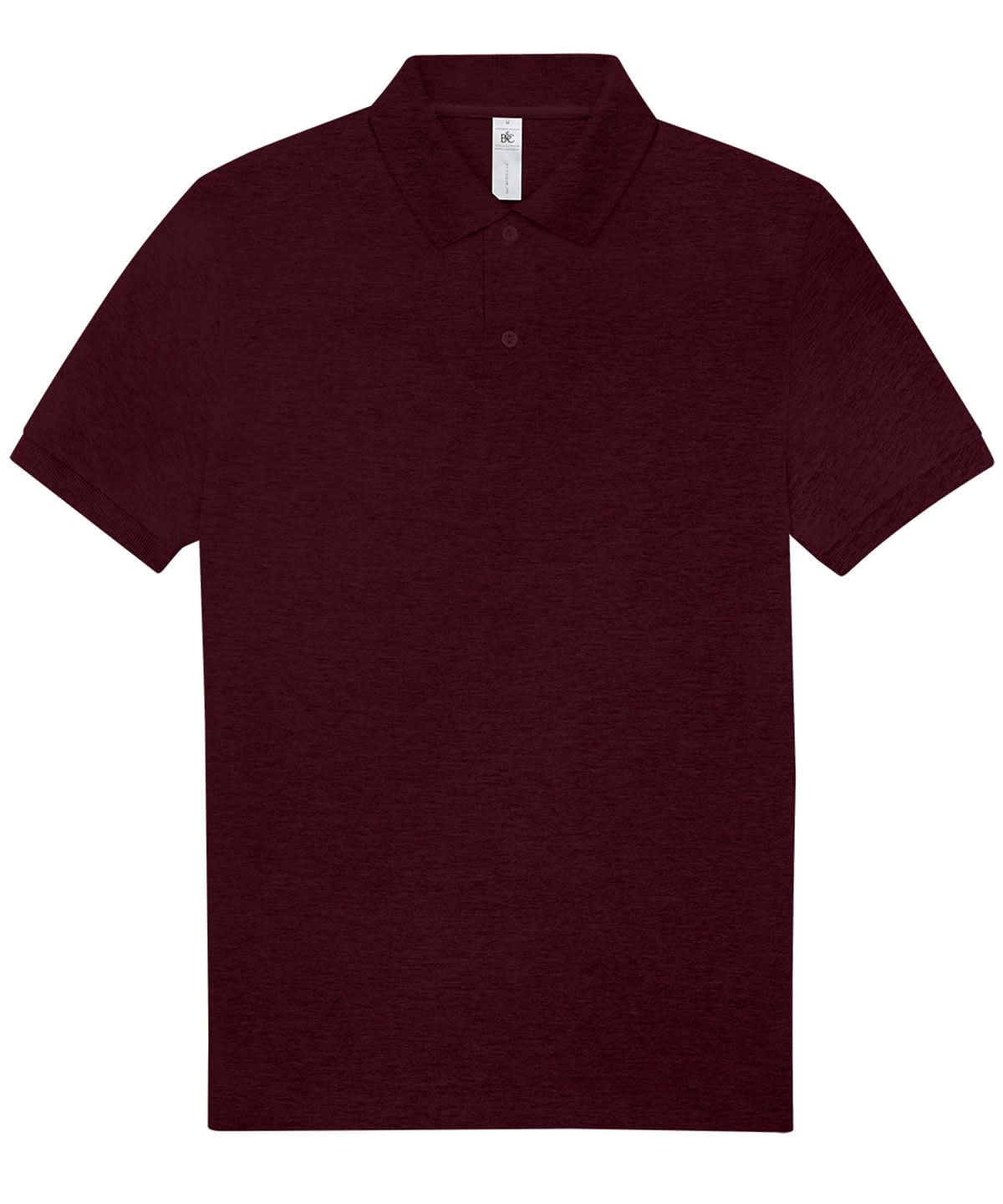 B&amp;C Collection My Polo 210 Heather Burgundy BA263 - Heather Burgundy - Customisable Polos