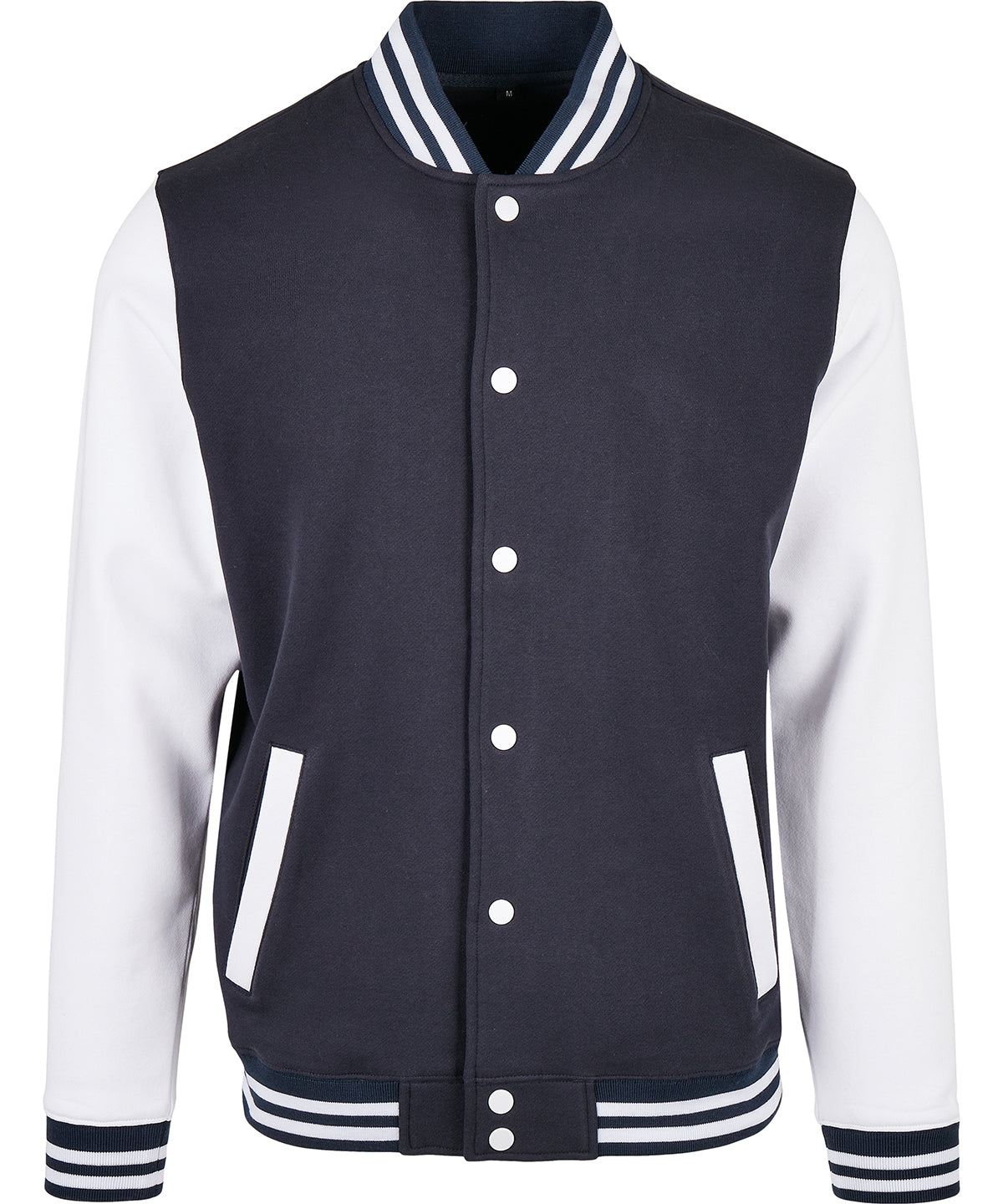 Basic college jacket - BB004 - Navy White - Customisable Jackets