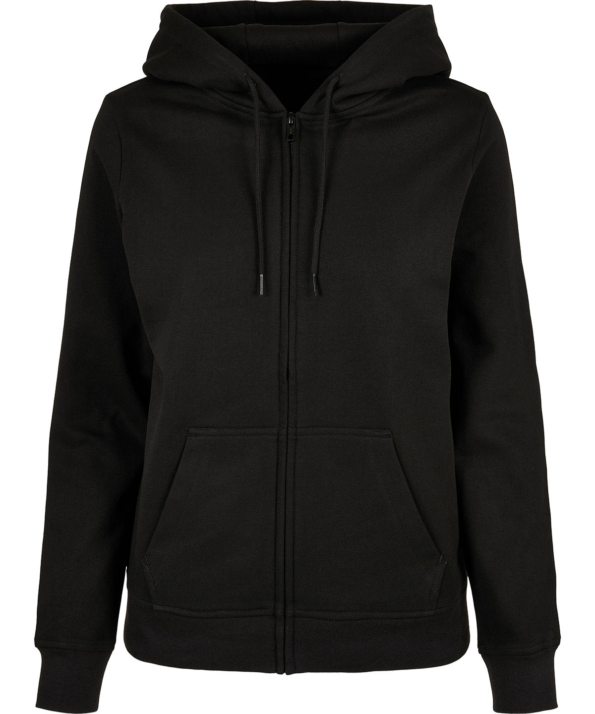Women’s basic zip hoodie - BB009 - Black - Customisable Hoodies