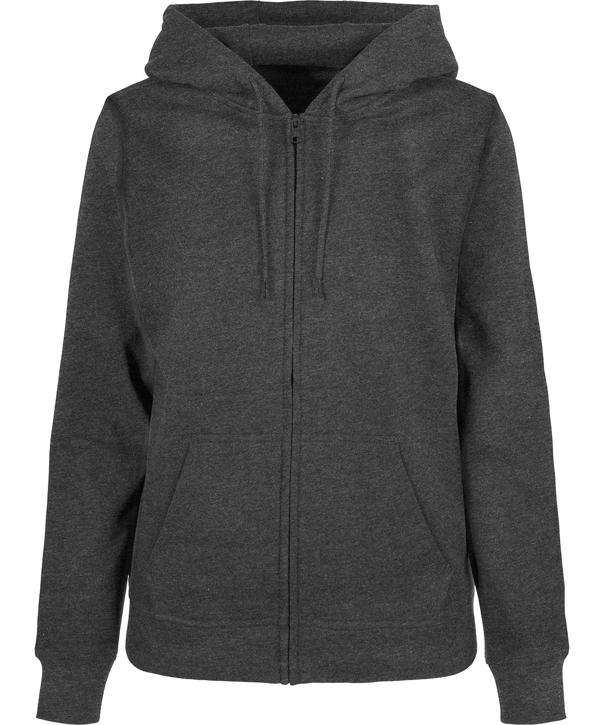 Women’s basic zip hoodie - BB009 - Charcoal - Customisable Hoodies