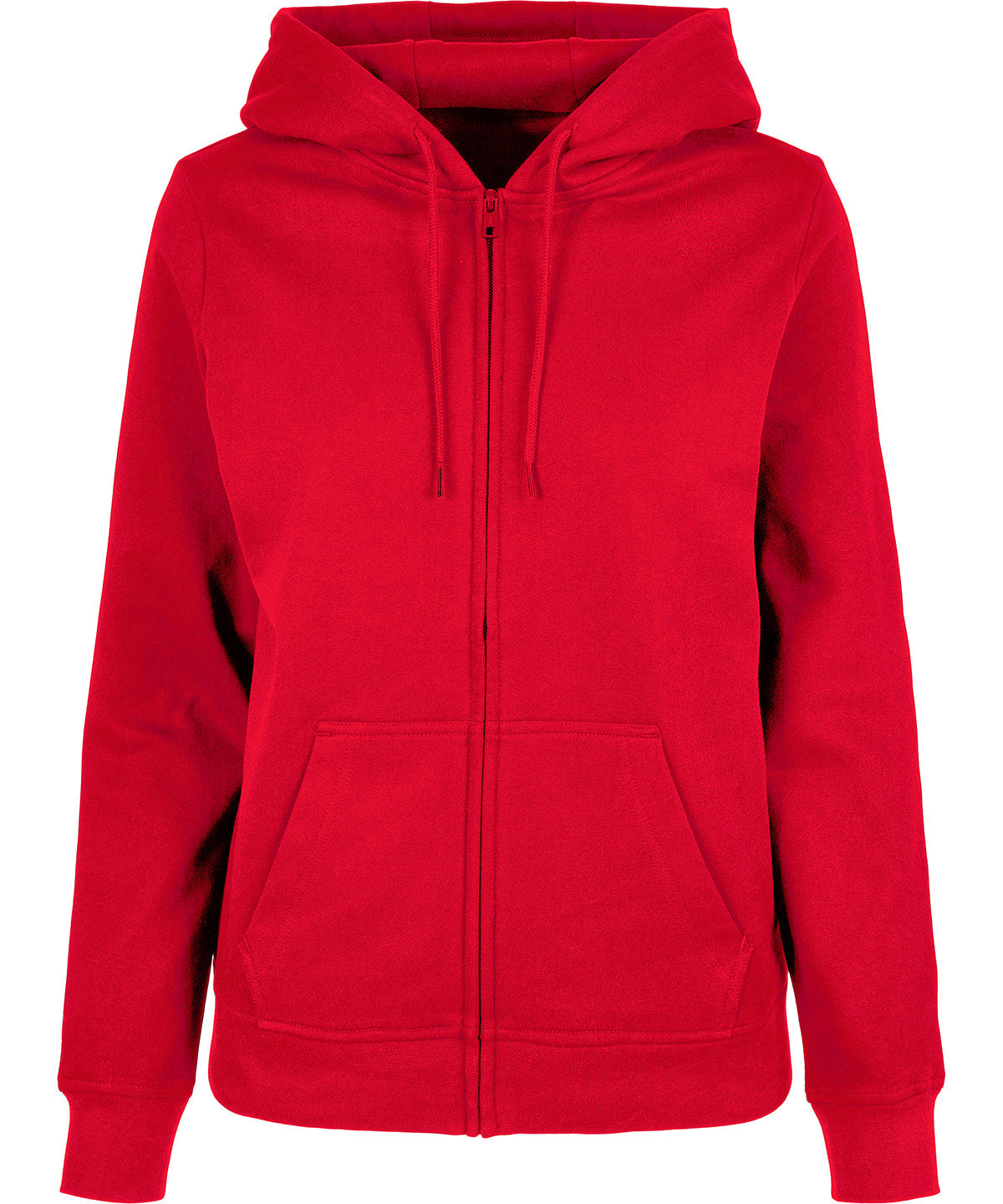 Women’s basic zip hoodie - BB009 - City Red - Customisable Hoodies