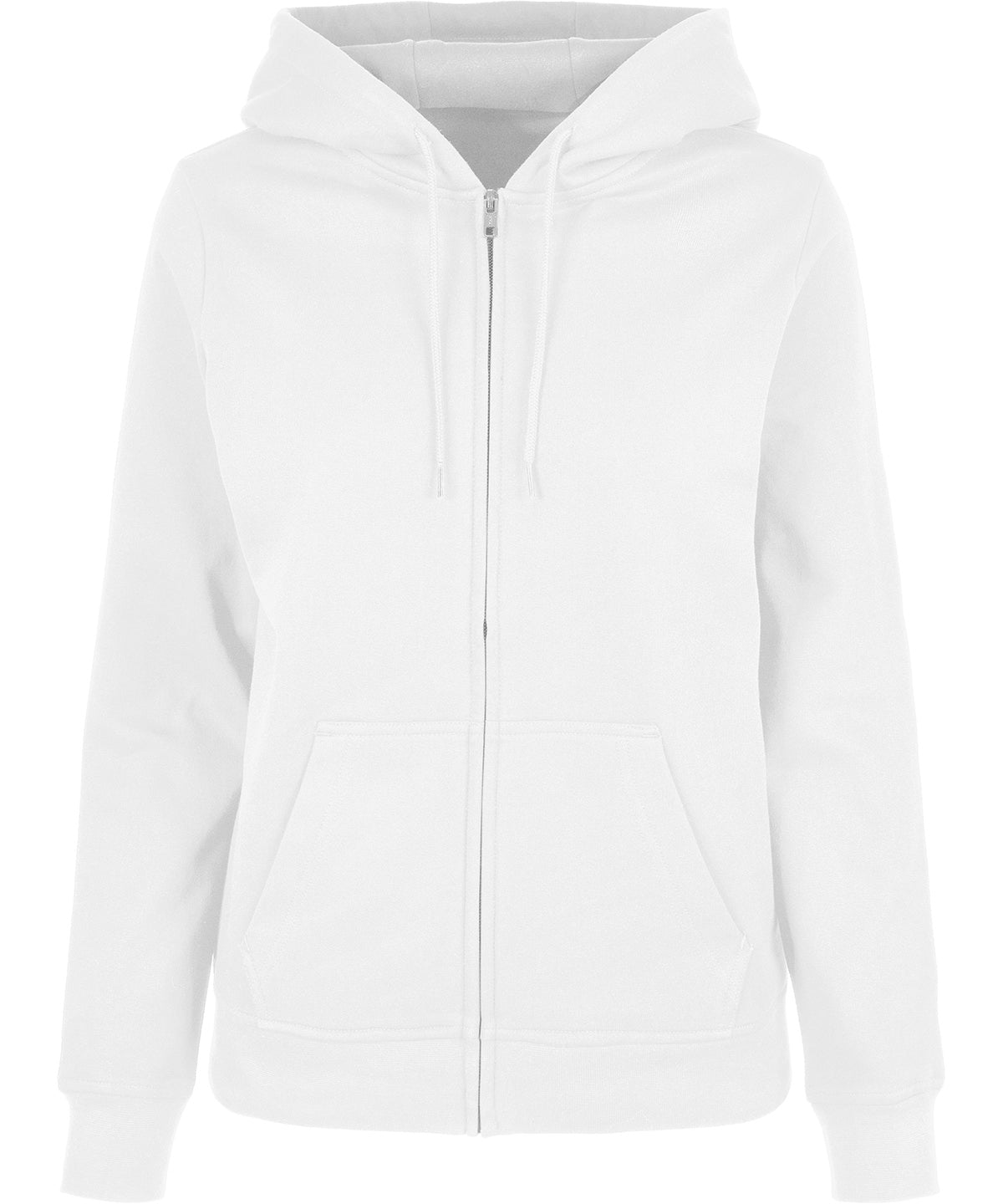 Women’s basic zip hoodie - BB009 - White - Customisable Hoodies
