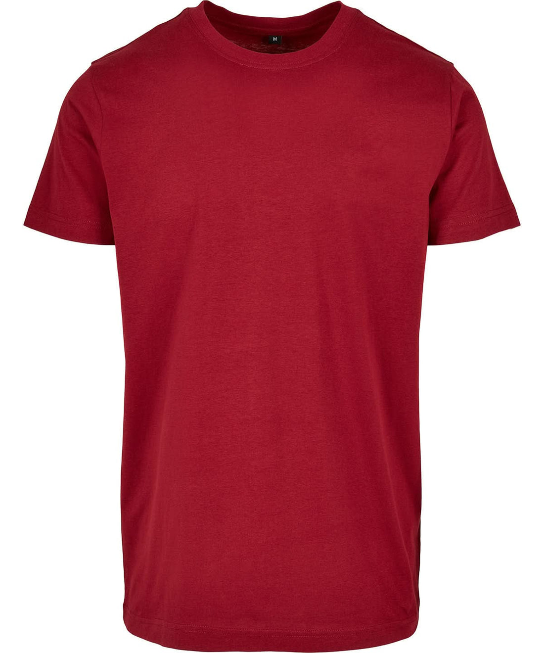 Build Your Brand Basic BYB Basic round neck tee Burgundy BB010 - Burgundy - Customisable T-Shirt