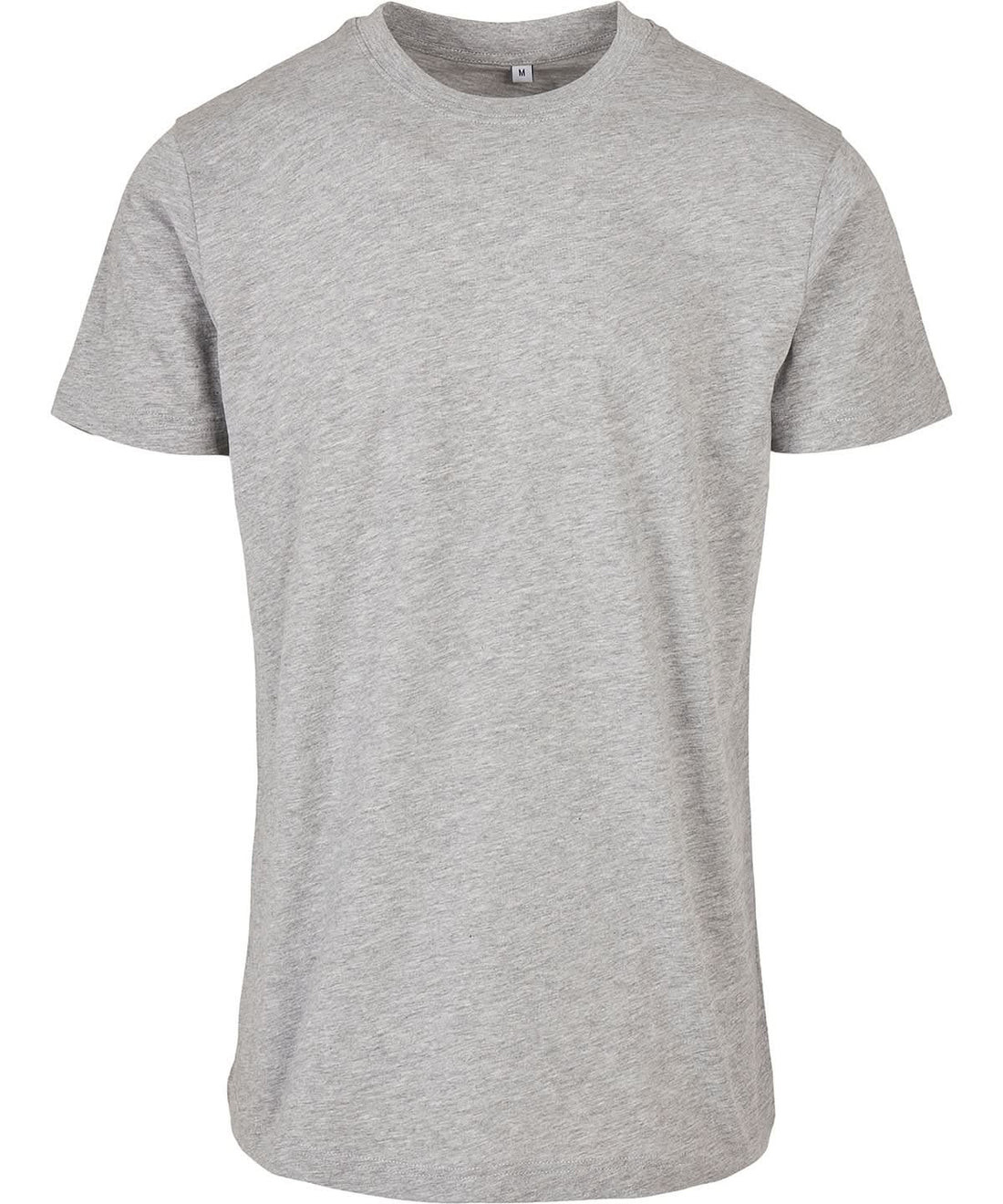Build Your Brand Basic BYB Basic round neck tee Heather Grey BB010 - Heather Grey - Customisable T-Shirt