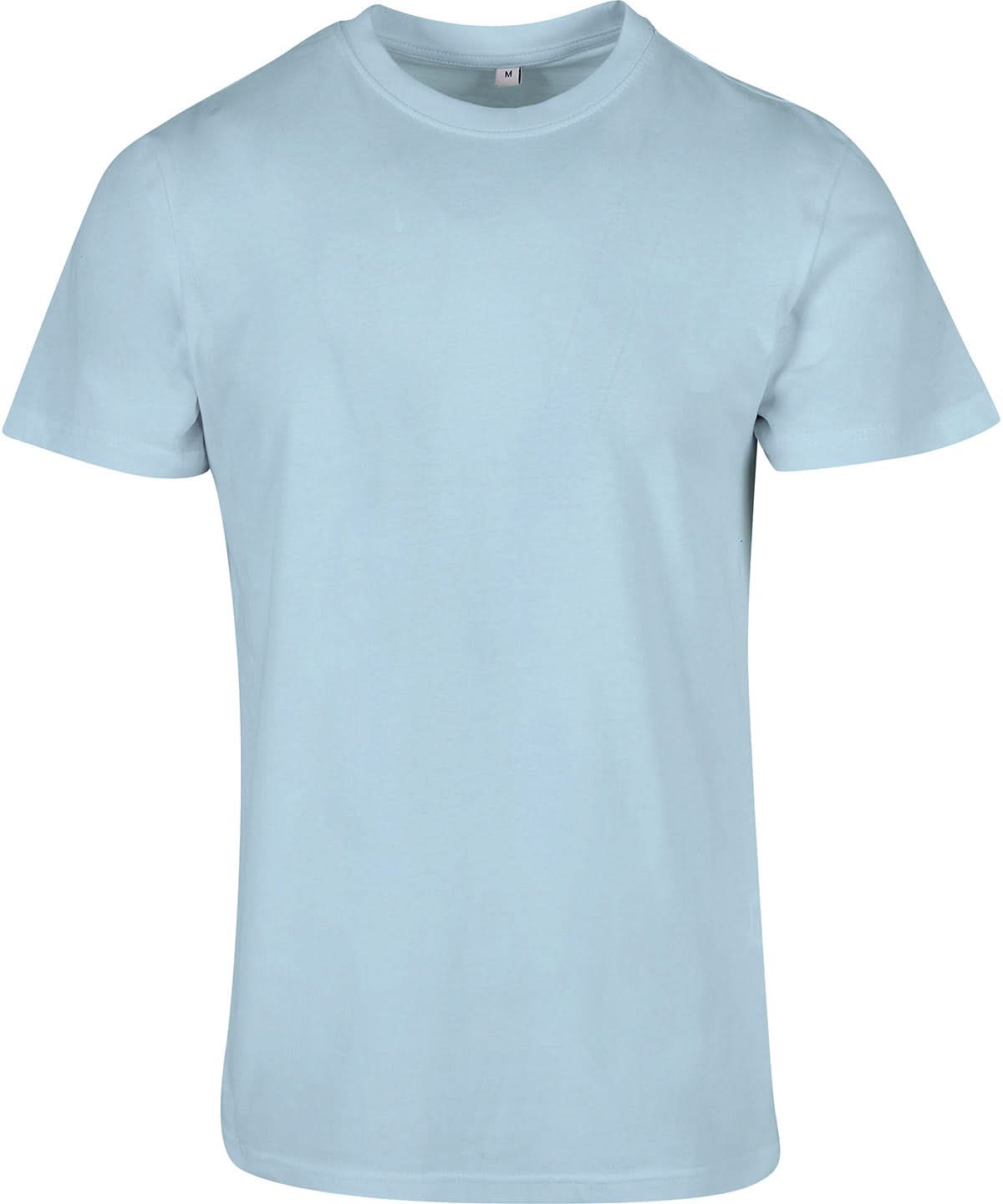 Build Your Brand Basic BYB Basic round neck tee Ocean Blue BB010 - Ocean Blue - Customisable T-Shirt