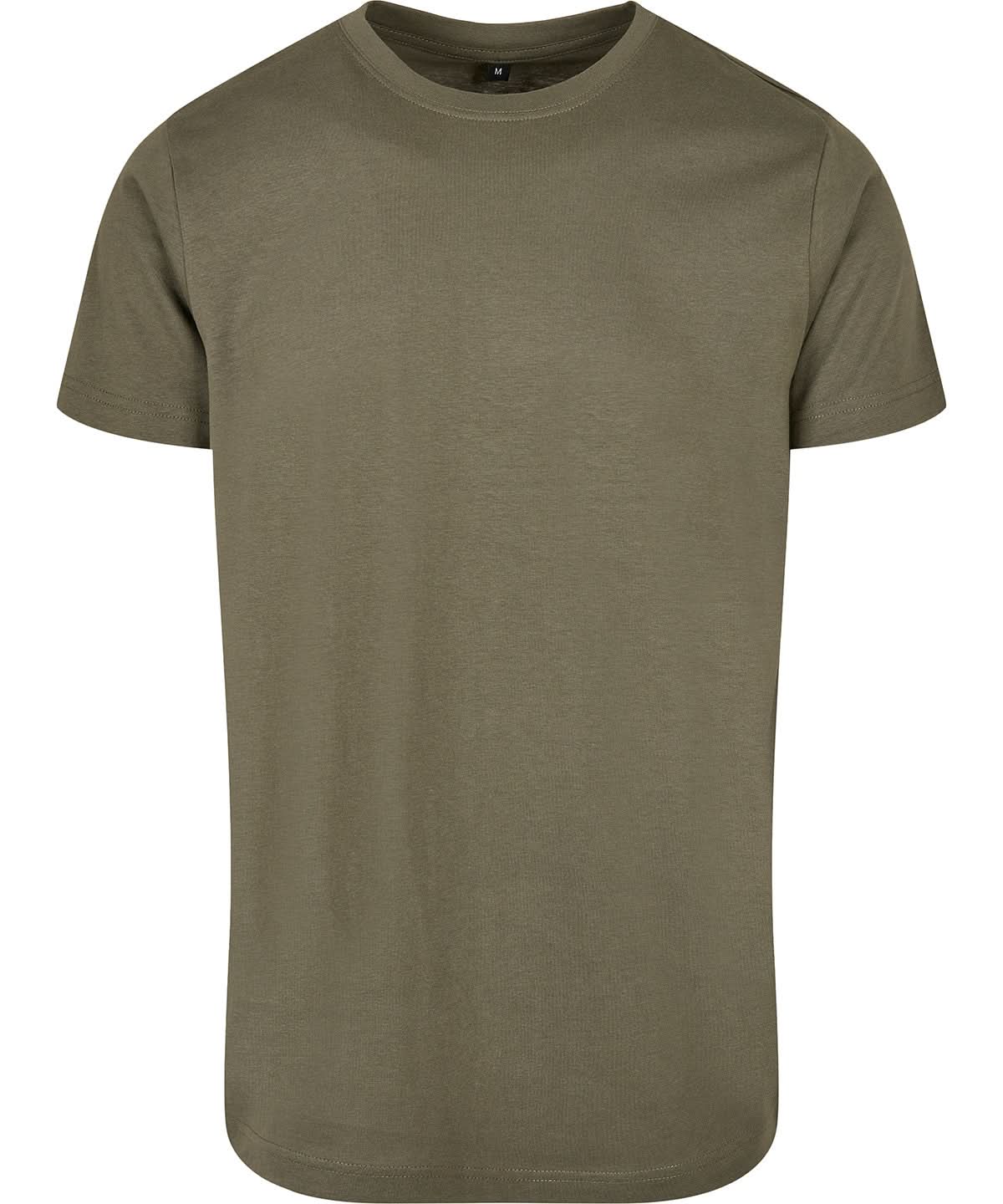 Build Your Brand Basic BYB Basic round neck tee Olive BB010 - Olive - Customisable T-Shirt