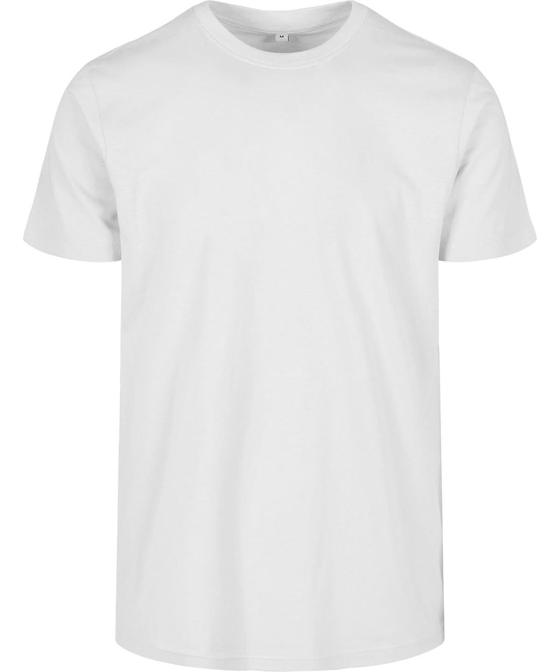 Build Your Brand Basic BYB Basic round neck tee White BB010 - White - Customisable T-Shirt
