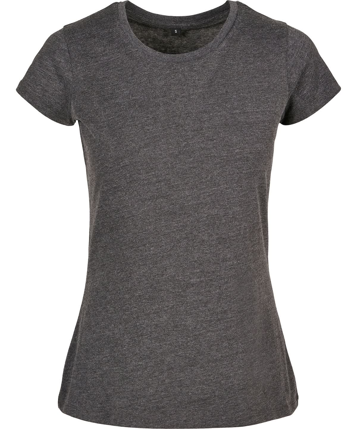 Build Your Brand Basic BYB Womens basic tee Charcoal BB012 - Charcoal - Customisable T-Shirt
