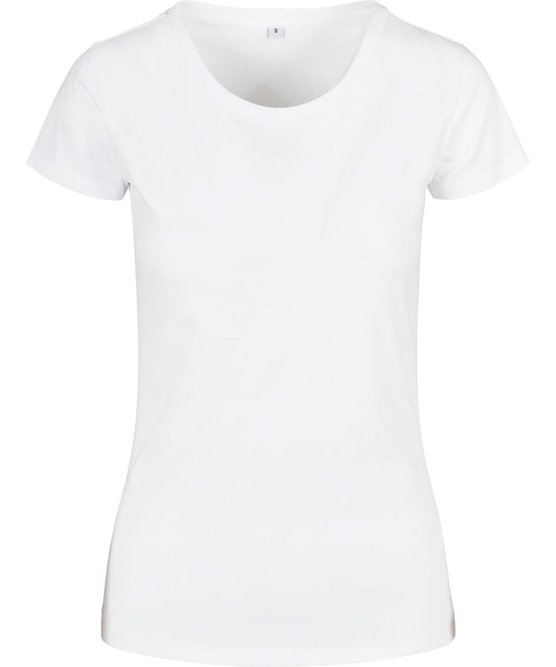 Build Your Brand Basic BYB Womens basic tee White BB012 - White - Customisable T-Shirt
