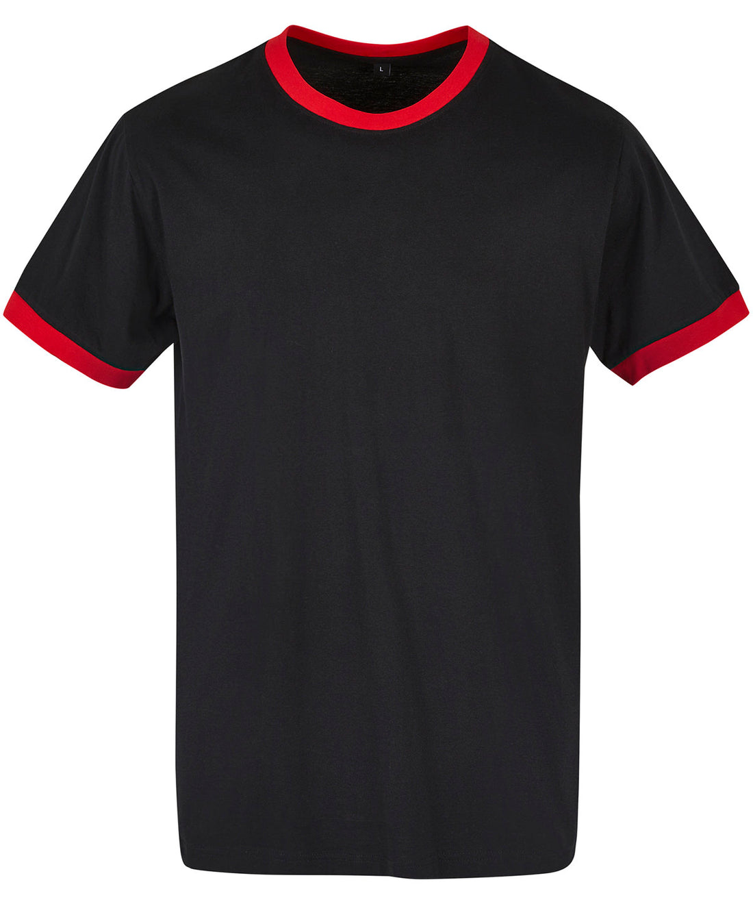 Ringer tee - BB022 - Black City Red - Customisable T-Shirts