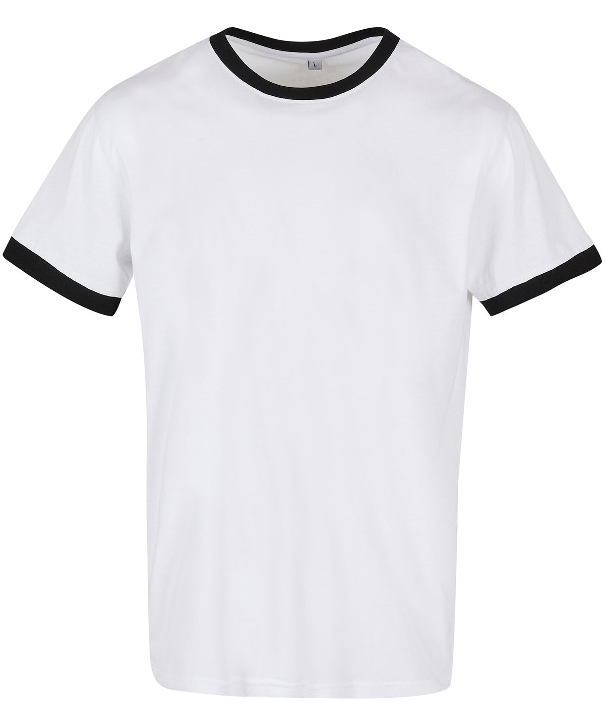 Ringer tee - BB022 - White Black - Customisable T-Shirts