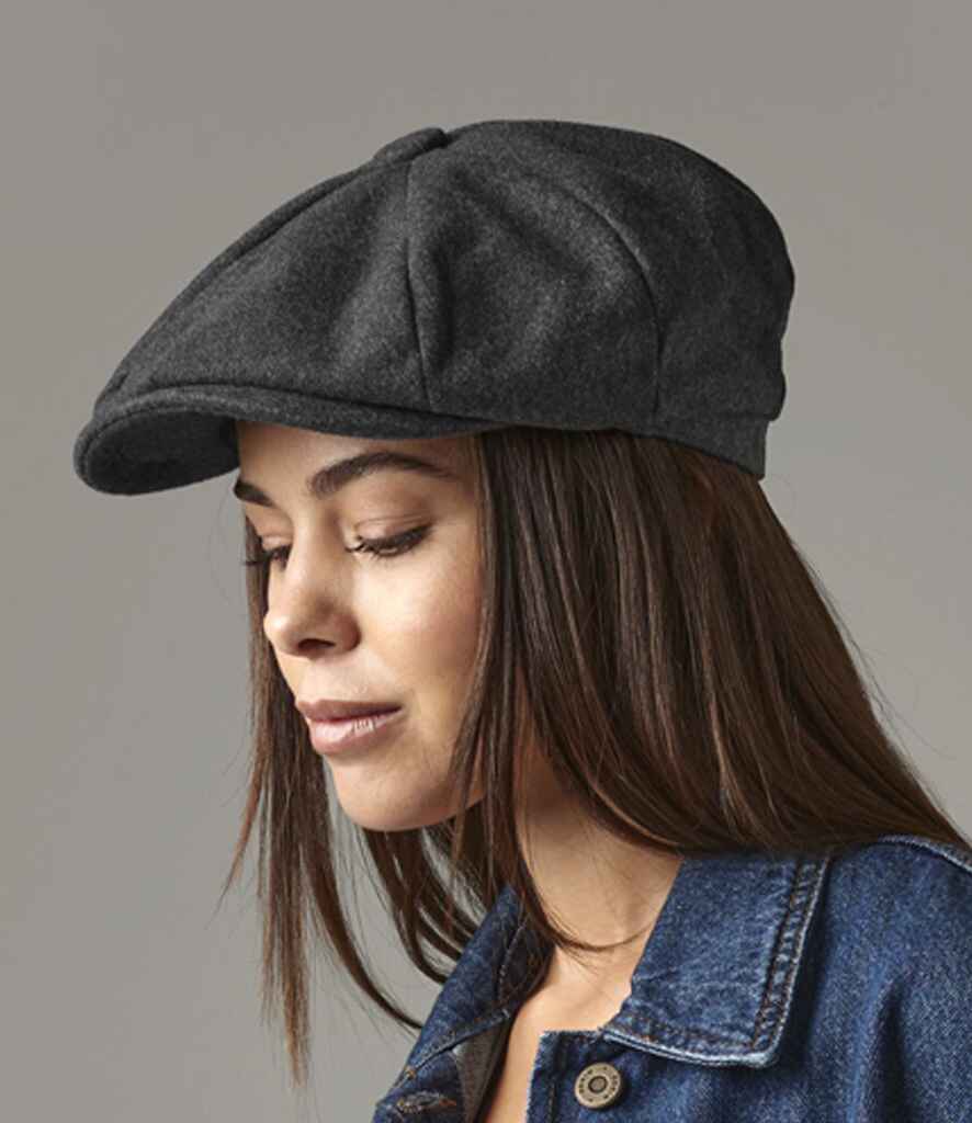 Beechfield Melton Wool Baker Boy Cap - BB629 - - Customisable Headwear