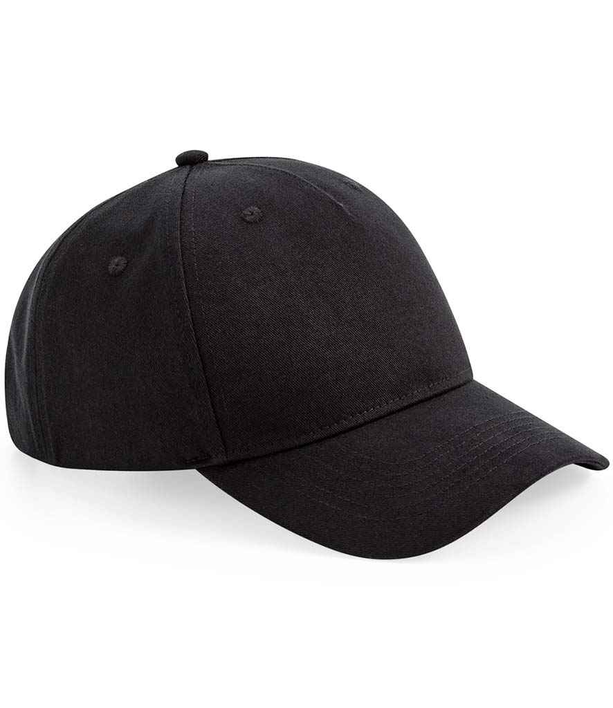 Beechfield Organic Cotton 5 Panel Cap - BB62N - Black ONE - Customisable Headwear