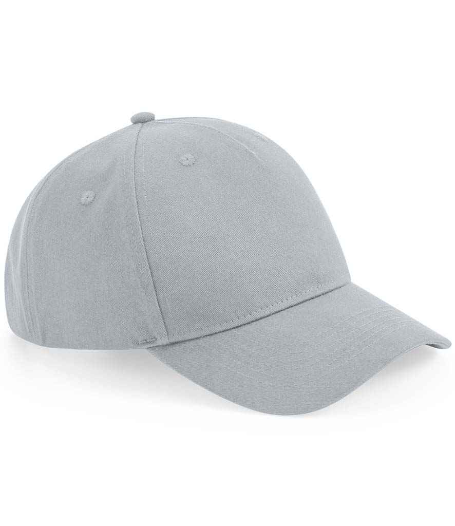 Beechfield Organic Cotton 5 Panel Cap - BB62N - Light Grey ONE - Customisable Headwear