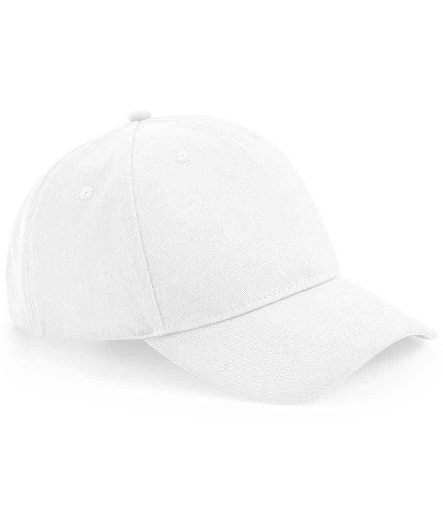 Beechfield Organic Cotton 5 Panel Cap - BB62N - White ONE - Customisable Headwear