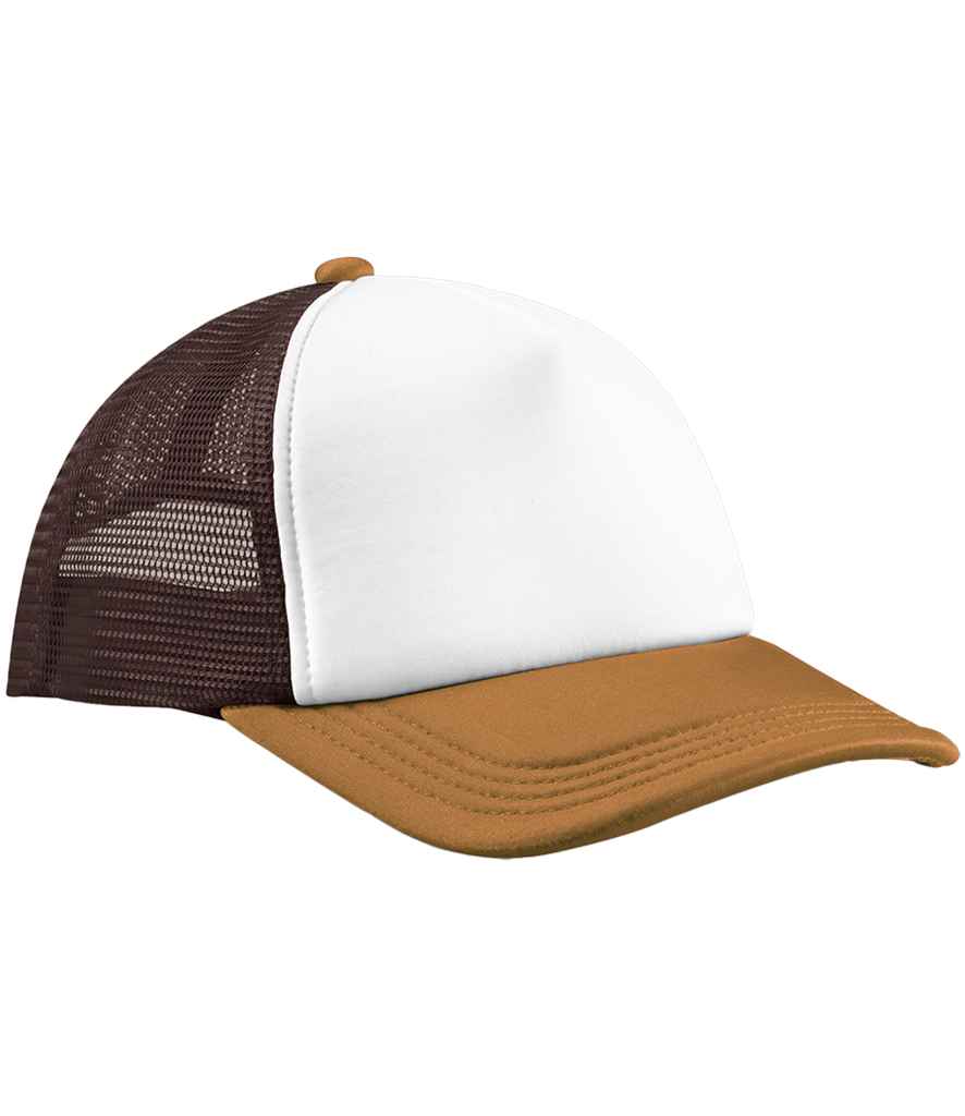 Beechfield Retro 5 Panel Trucker Cap - BB639 - Chocolate Dark Amber ONE - Customisable Headwear