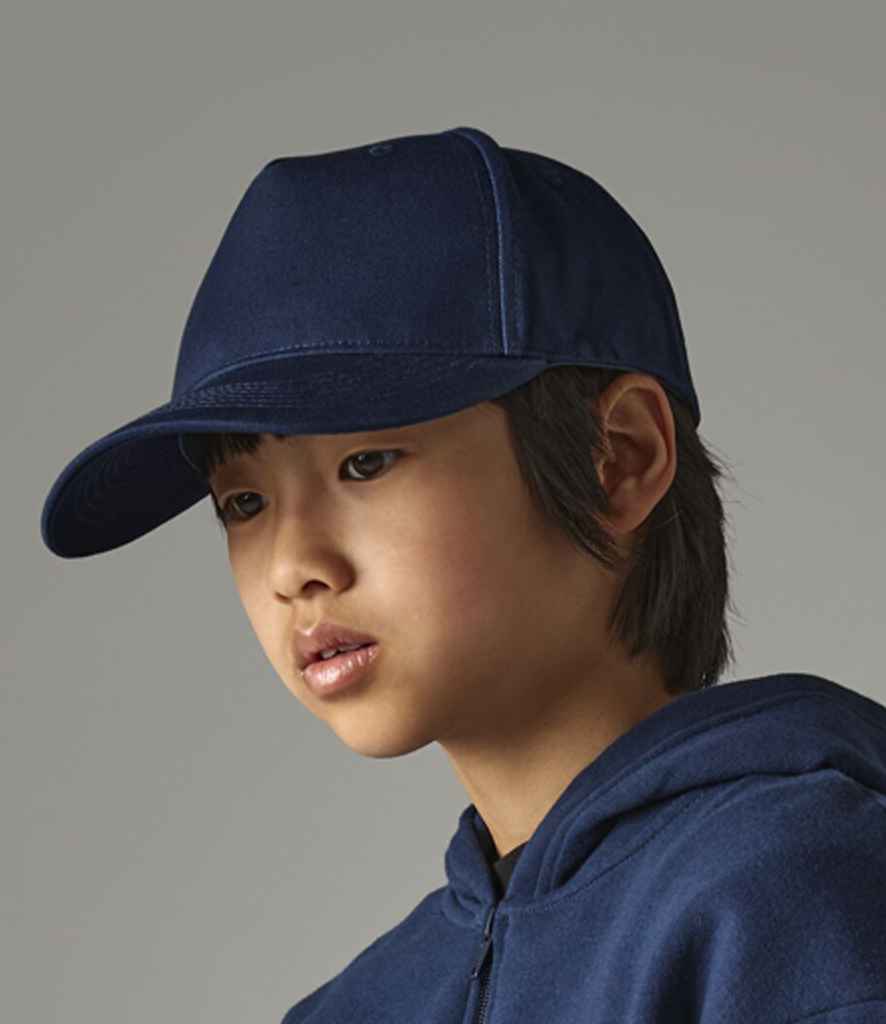 Beechfield Kids Organic Cotton 5 Panel Cap - BB63NB - Navy ONE - Customisable Headwear
