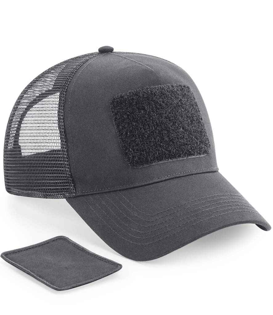 Beechfield Patch Snapback Trucker Cap - BB641 - Graphite Grey ONE - Customisable Headwear