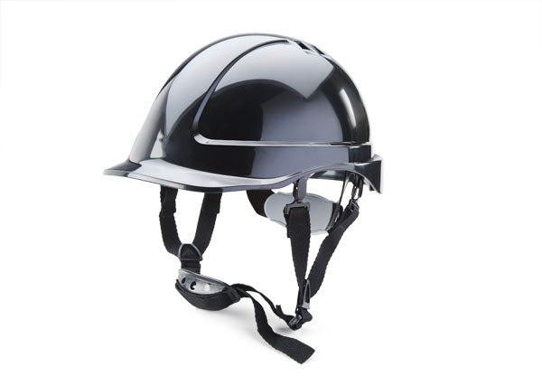 Beeswift Reduced Peak Safety Helmet - Black - Customisable Head Protection
