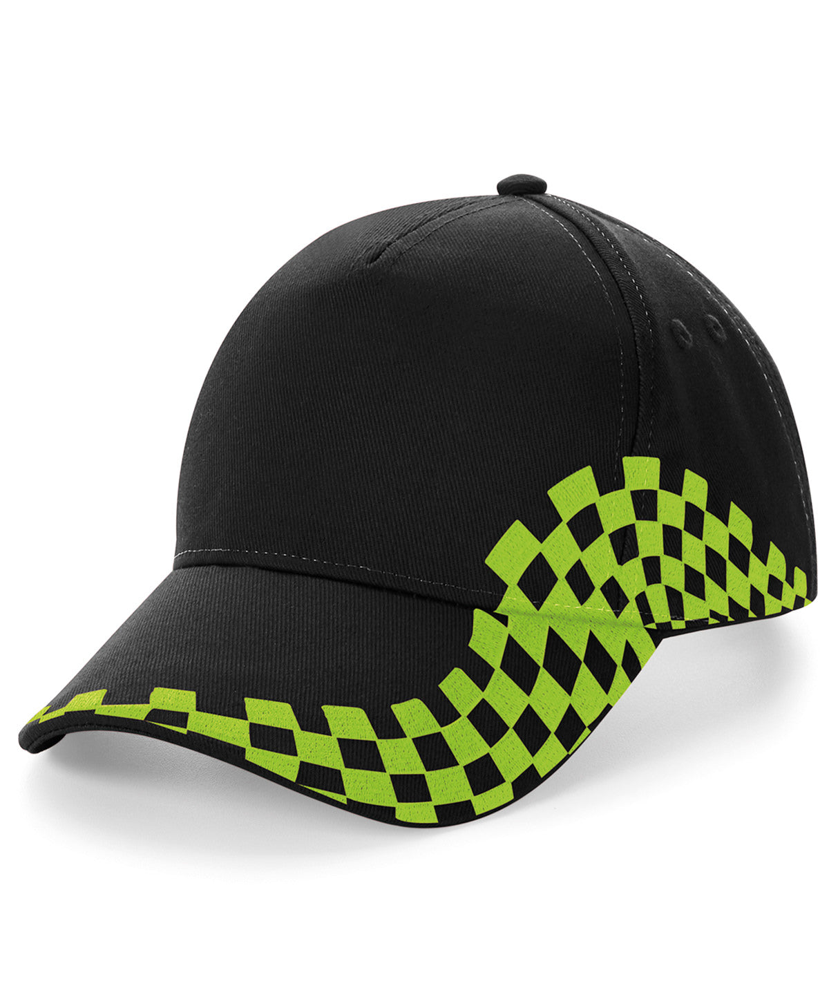 Grand Prix cap - BC159 - Black Lime Green One size - Customisable Caps