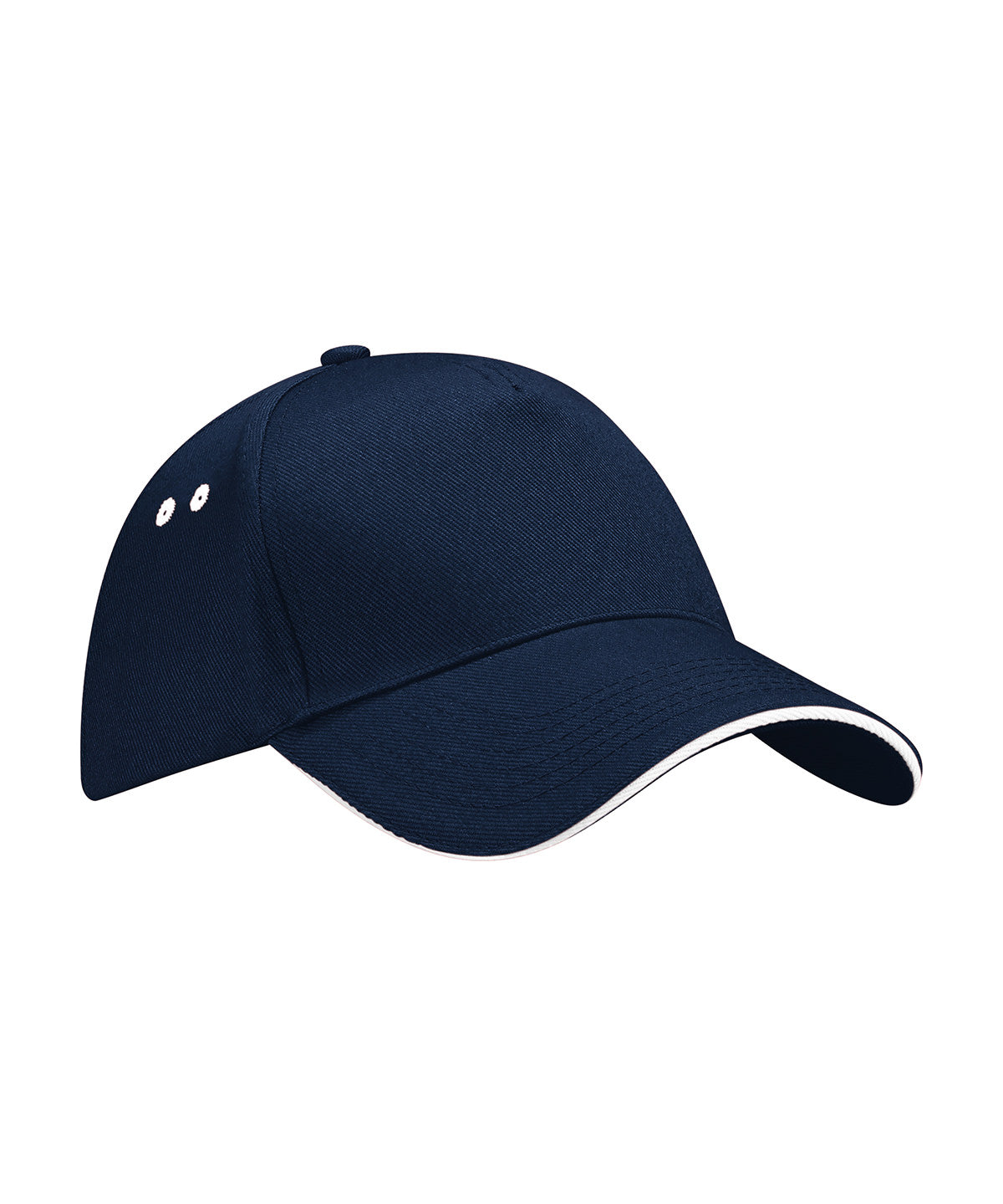 Ultimate Sandwich Peak Cap - B15C - French Navy White O S - Customisable Caps