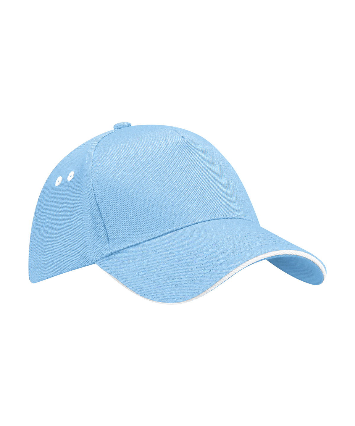 Ultimate Sandwich Peak Cap - B15C - Sky Blue White O S - Customisable Caps