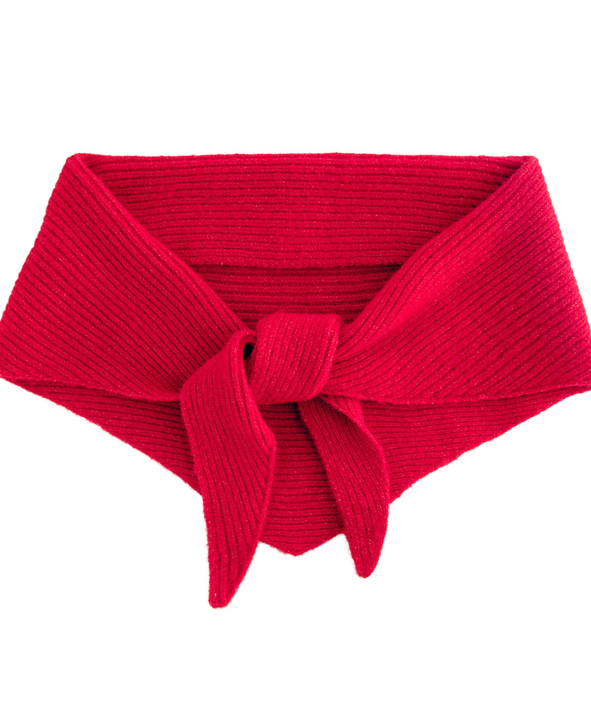 Knitted triangle scarf - BC402 - Bright Red One size - Customisable Scarves