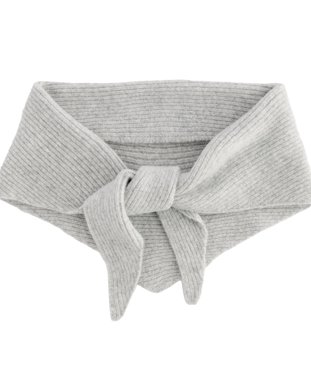 Knitted triangle scarf - BC402 - Heather Grey One size - Customisable Scarves