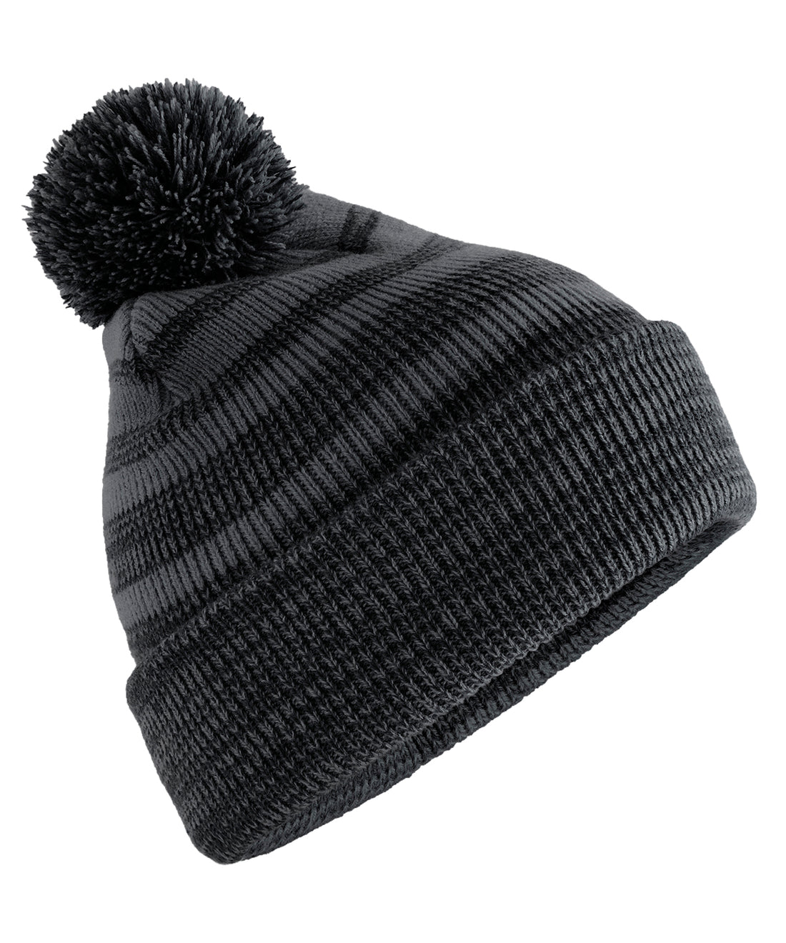 Team stripe beanie - B476 - Graphite Grey Black One size - Customisable Beanies