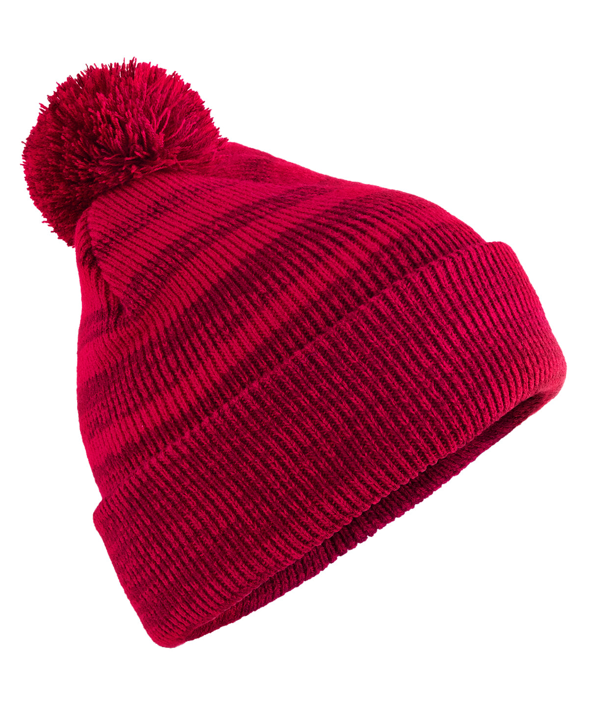 Team stripe beanie - BC476 - Red One size - Customisable Beanies