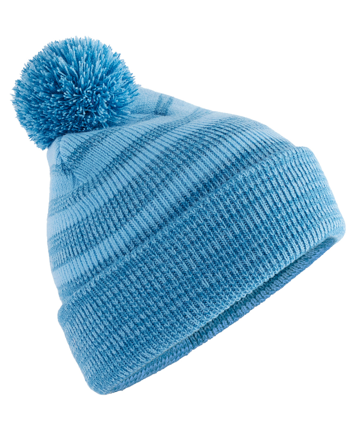 Team stripe beanie - BC476 - Sky One size - Customisable Beanies