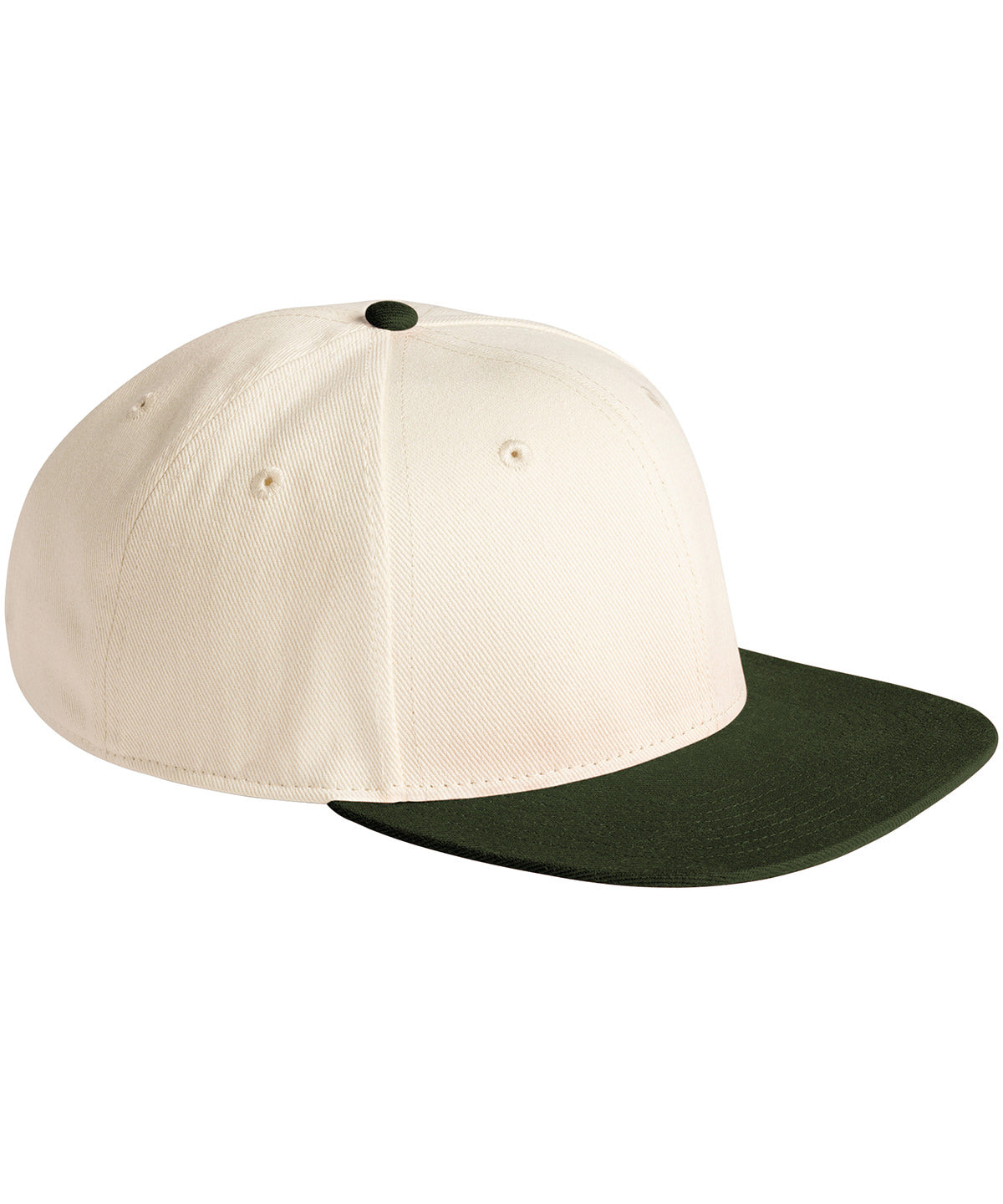 Contrast flat peak 6-panel cap - BC662 - Natural Dark Olive One size - Customisable Caps