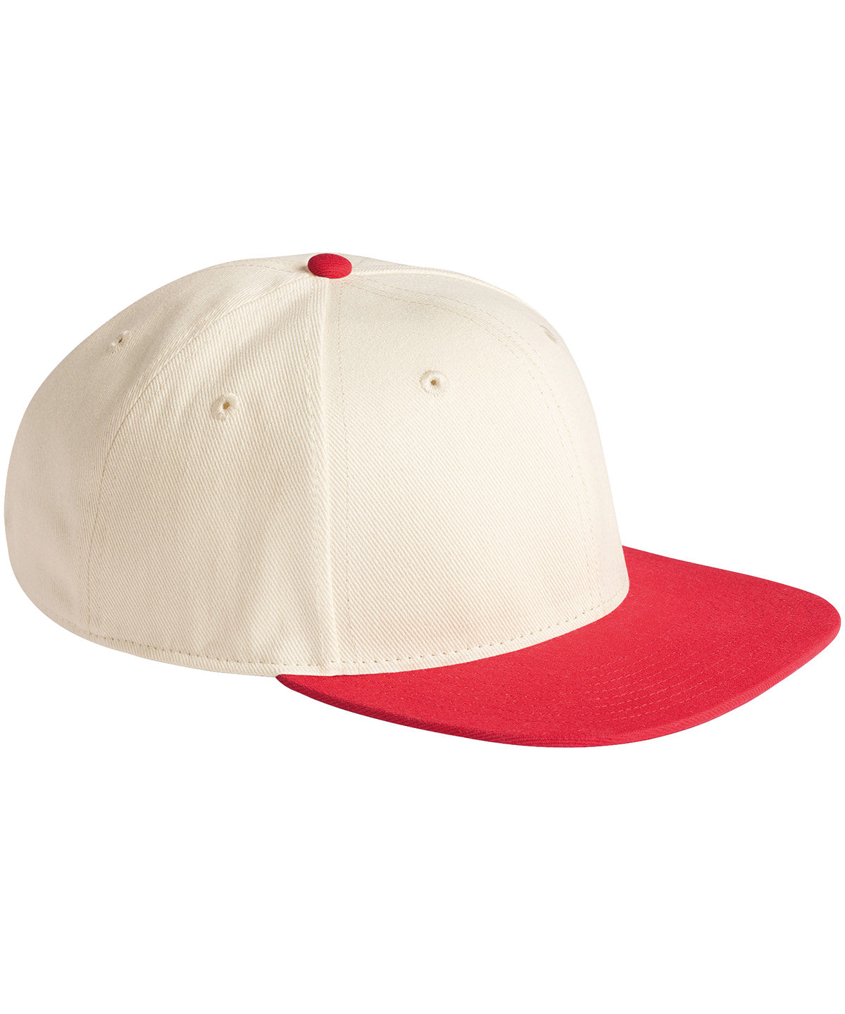 Contrast flat peak 6-panel cap - BC662 - Natural Red One size - Customisable Caps