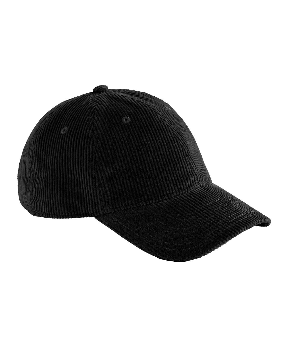 Corduroy dad cap - BC692 - Black One size - Customisable Caps