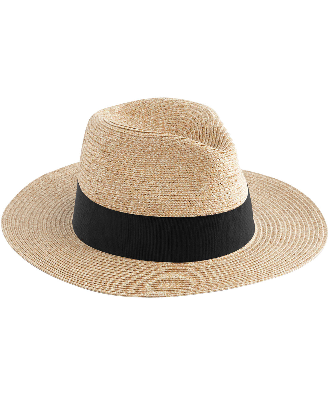 Straw fedora - B725 - Natural Black - Customisable Hats