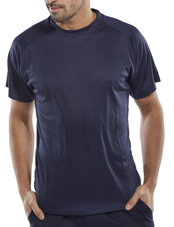 Beeswift Lightweight T Shirt Bcts - Navy Blue - Customisable T-Shirt