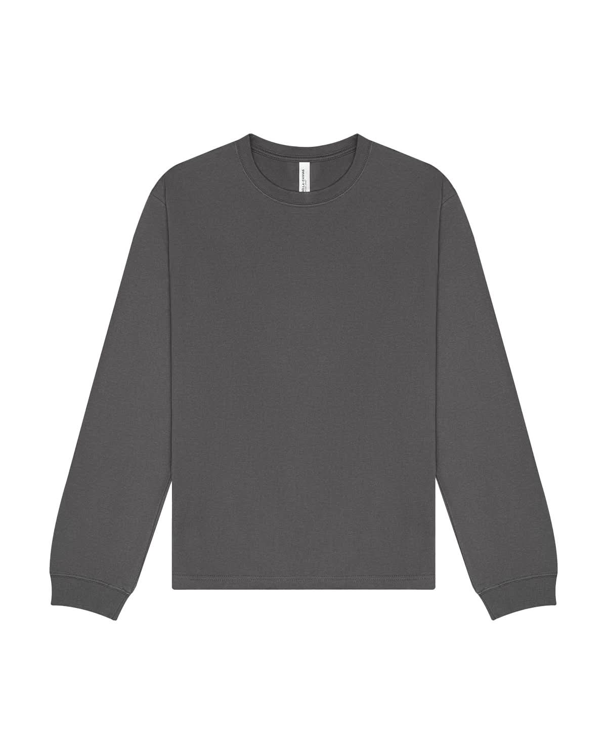 Bella Canvas Unisex long sleeve heavy tee BE151 - Asphalt - Customisable T-Shirt
