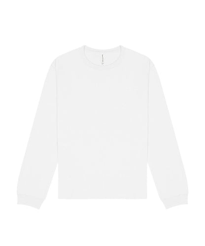 Bella Canvas Unisex long sleeve heavy tee BE151 - White - Customisable T-Shirt