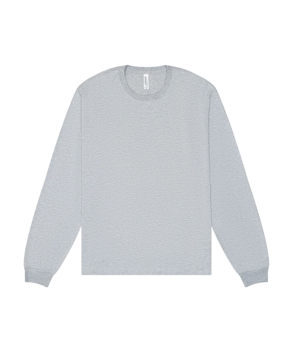 Bella Canvas Unisex heavy boxy long sleeve tee BE156 - Athletic Heather - Customisable T-Shirt