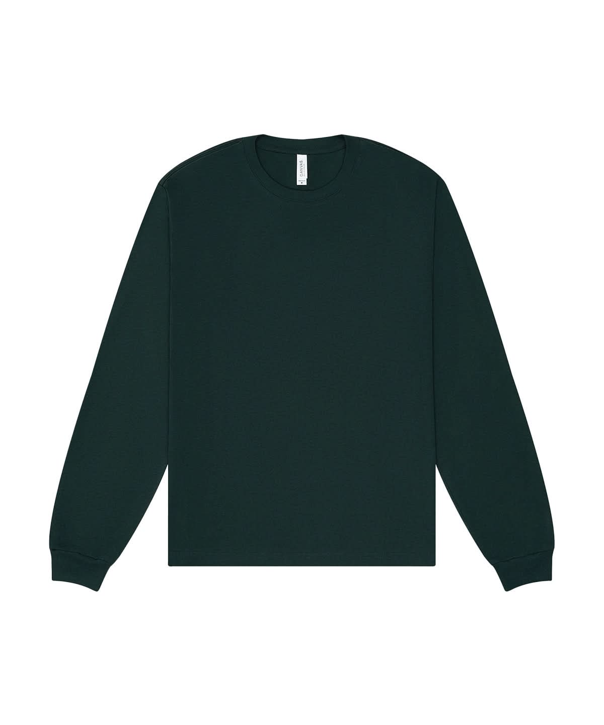 Bella Canvas Unisex heavy boxy long sleeve tee BE156 - Forest - Customisable T-Shirt