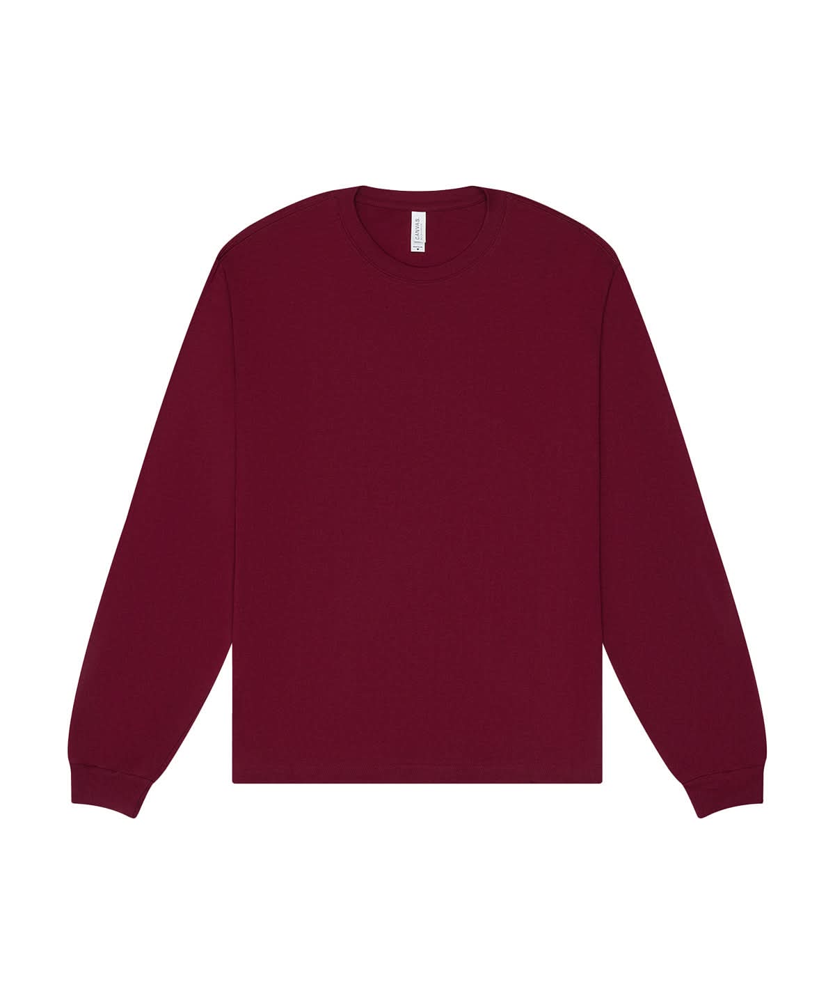 Bella Canvas Unisex heavy boxy long sleeve tee BE156 - Maroon - Customisable T-Shirt