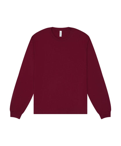 Bella Canvas Unisex heavy boxy long sleeve tee BE156 - Maroon - Customisable T-Shirt