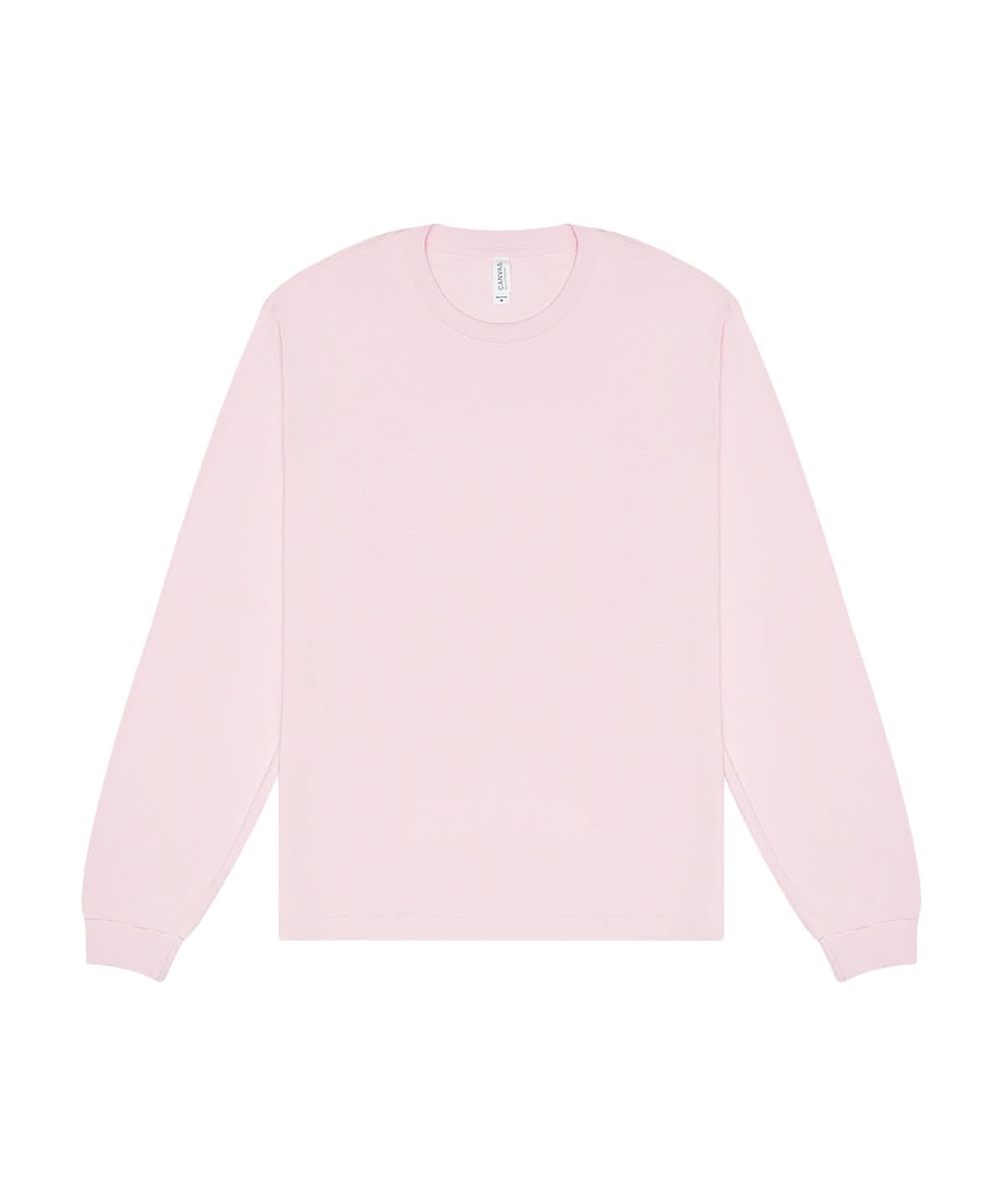 Bella Canvas Unisex heavy boxy long sleeve tee BE156 - Soft Pink - Customisable T-Shirt