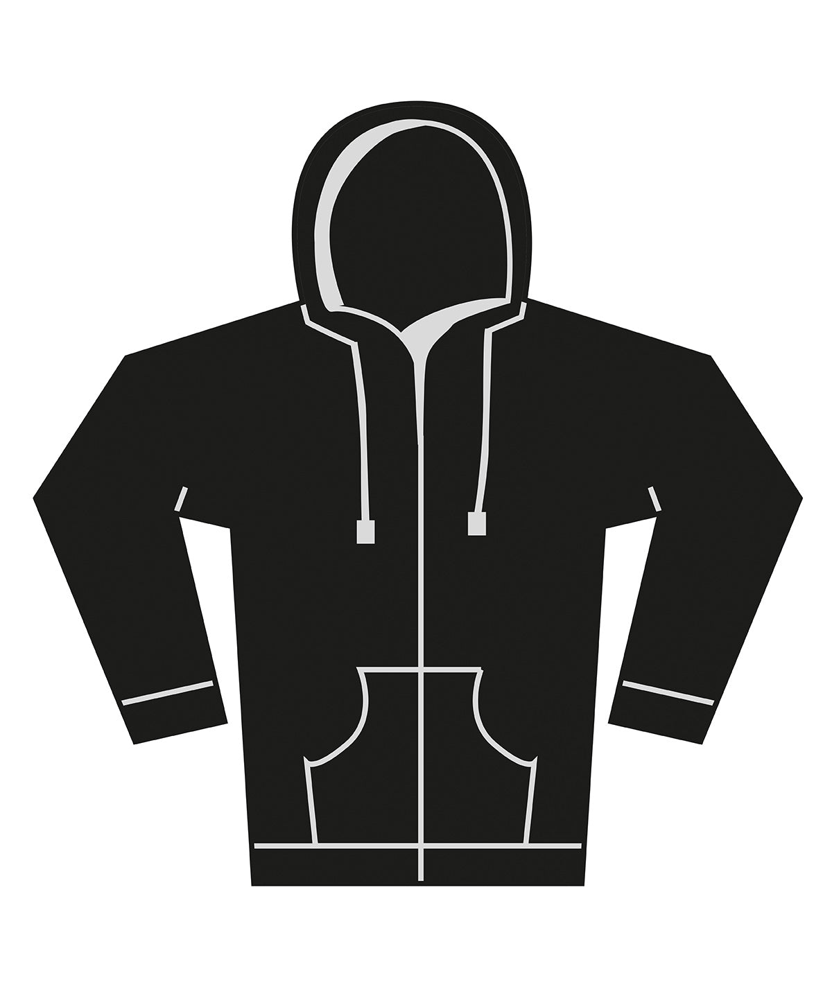 Unisex heavy full-zip hoodie - BE157 - Black - Customisable Hoodies