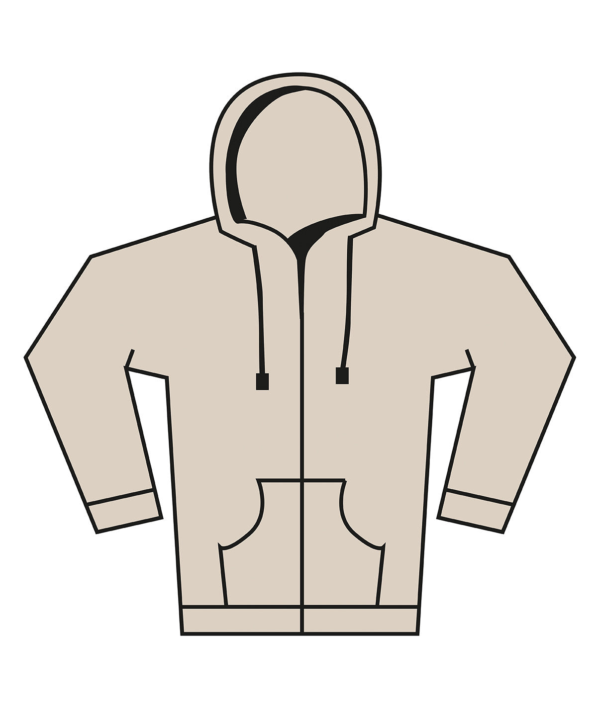 Unisex heavy full-zip hoodie - BE157 - Dust - Customisable Hoodies