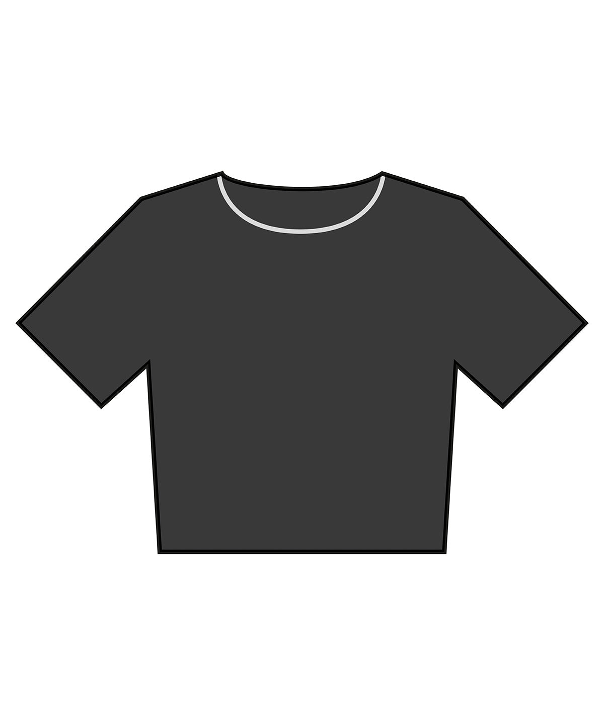 Women’s heavyweight washed cropped tee - BE160 - Washed Black - Customisable T-Shirts